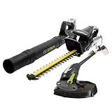 Sun Joe 24V IONMAX Cordless Leaf Blower, Grass and Hedge Trimmer Outdoor Garden Combo Power Tool Kit with Batteries and Charger, 24V-GT4MAX-LTE
