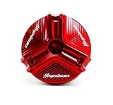 Farbe: Als Abbildung RONGLINGXING Powersports Teile For SUZUKI HAYABUSA GSX1300R RV 125/200 VANVAN GSXR GSX-S GSXR 1000/750/600/125 Motorrad Öleinfüllschraube Motor-Stecker-Abdeckung (Color : Red)
