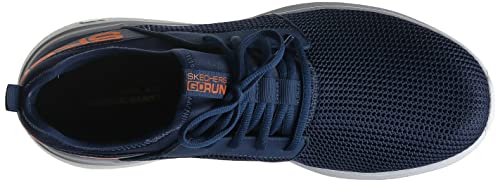 Tênis Go Run Fast Valor, Skechers, Adulto Unissex, Azul Escuro/Laranja, 40