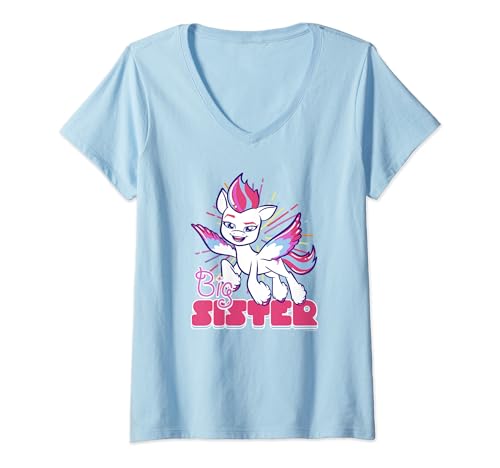 T-shirt col V My Little Pony avec imprimé graphique Zipp Storm coupe moderne et confortable