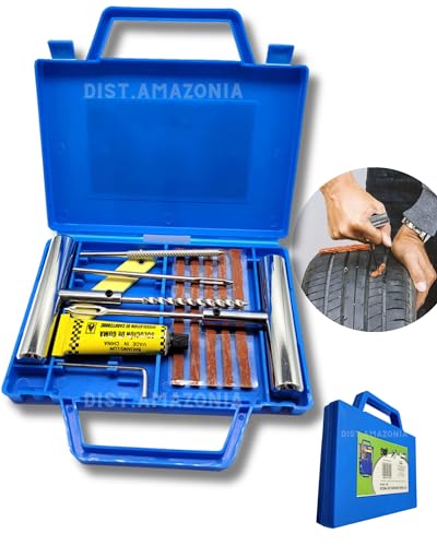 Kit Remendo Metal Reparo + Maleta Macarrão Pneu Carro Motos