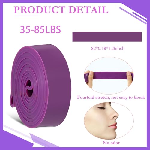 Image of 8 Pcs Resistance Bands Pull up Bands Pull up Assistance Bands Exercise Workout Bands for Working Out Muscle Training Physical Therapy Muscle Training Men and Women