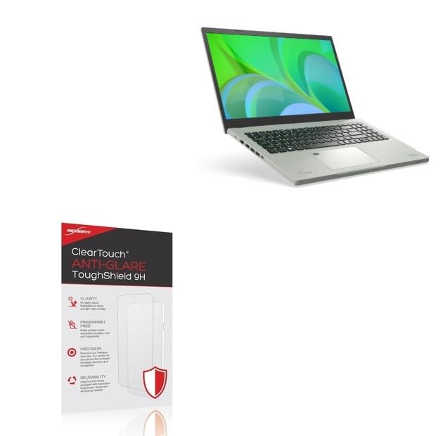 BoxWave Screen Protector Compatible With Acer TravelMate Vero (TMV15-51) - ClearTouch Anti-Glare ToughShield 9H (2-Pack), Anti-Glare 9H Tough Flexible Film Screen Protector