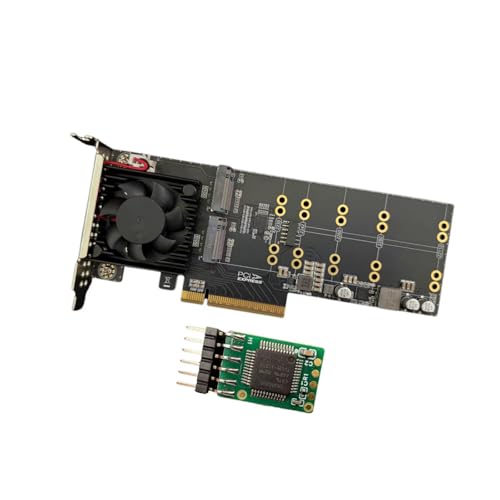 Tarjeta de expansión NVMe PCIe PLX8747 para 4 unidades y sistemas X86