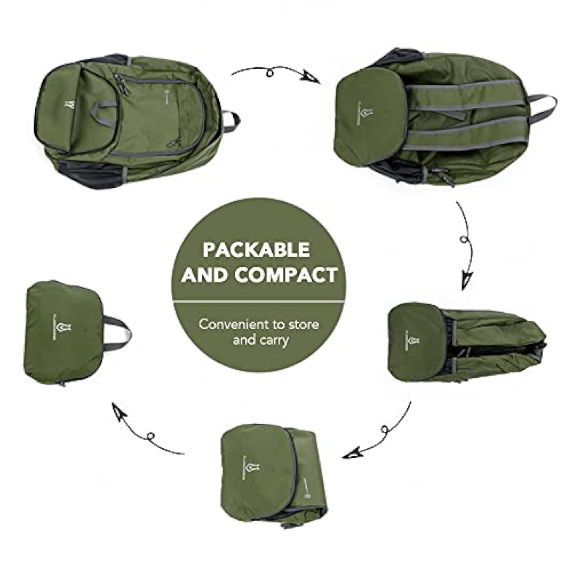 Lightweight Foldable Backpack, Waterproof Packable