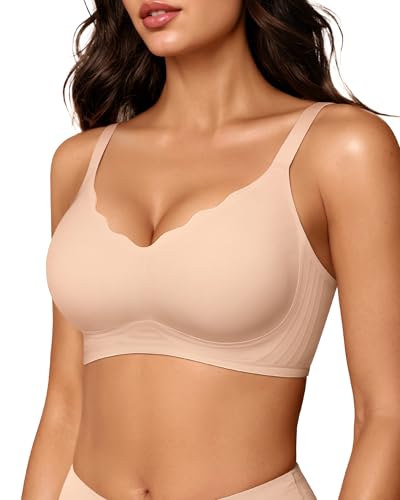 Image of OEAK Womens Wireless Jelly Bras Push Up Bralette Full Coverage No Underwire Bra Comfortable Everyday Seamless Tshirt Bras