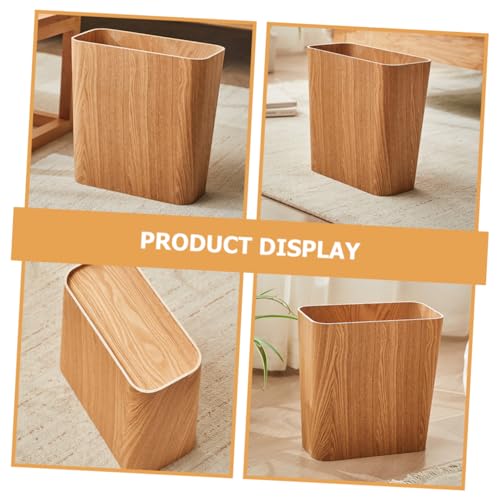 Bote de basura de madera elegante MAGICLULU para cocina y dormitorio miniatura 6