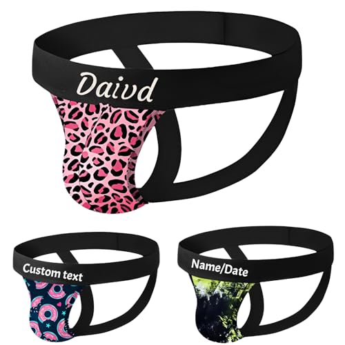 Custom Men’s Sexy Thong, Personalized Elastic & Smooth Low-Rise Panties, Comfortable & Erotic Ice Silk G-String