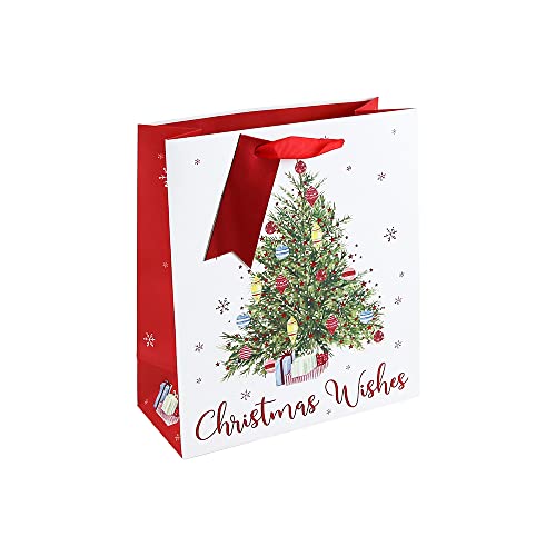 クレールフォンテーヌ 【クリスマスペーパーバッグ】 デコレーションツリー Sサイズ(21.5×25.3×10.2cm)ミニタグ付き 箔押し Clairefontaine cfX-31280-3