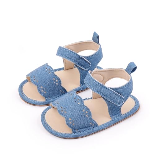 Toddler Baby Girls Sandals Infant Premium Rubber Sole Open-Toe Non-Slip Shoes Girl Soft First Walkers Shoes