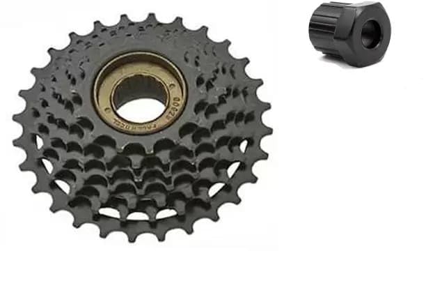 7 Speed Freewheel with Freewheel Tool BB Black-image-9