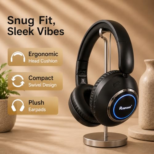 Image of RASSFOAT X7 RGB Wireless Headphones - Powerful Sound, 30H Playtime & Stunning 7-Color RGB Lights. Foldable, Comfortable, and Perfect for Music, Gaming, Movies & Calls-Anywhere, Anytime.