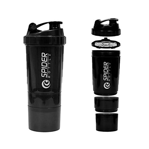 Image of Protein Shaker Bottle / 100% Leakproof Guarantee Sipper Bottle Ideal for Protein Shaker Bottle / 500ml with 2 Storage Compartment Cup for Gym, Yoga, Hiking, Cycling, BPA Free Material.(Green)