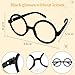 JENFALL Halloween Wizard Costume Accessories Set - Glasses Tie Wand and Scarf for Kids Boys Adults Girls Halloween Cosplay Dress-up Party