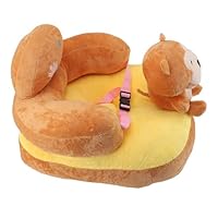 Baby Learning To Sit Chair, Baby Floor Safe and Comfortable Plush Anti Tipping Adjustable Angle for Nursery for Toddlers (Monkey)