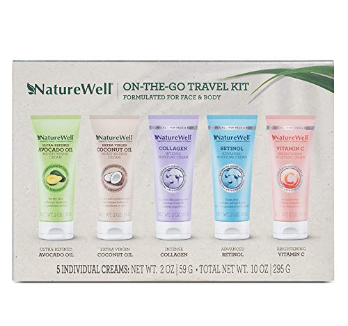 NATUREWELL Moisturizing Face & Body Creams (5 Tubes (2 Oz each), Variety Pack)