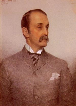Peinture à l'huile Portrait de Josiah Caldwel par Frederick Sandys 8x10