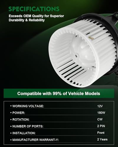 Image of HVAC Heater Blower Motor Fits for:-Ford F150 2004 2005 2006 2007 2008 4.2L 4.6L 5.4L F250 Super Duty 2004-2007 Expedition 2003-2006, for:-Lincoln Navigator Mark Lt, Replace OE# 700139 PM9223