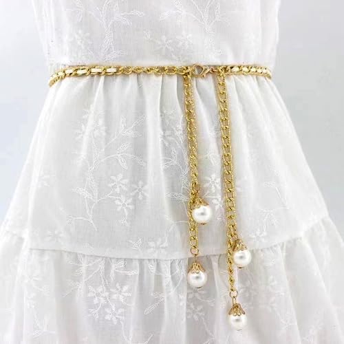 Pendant Metal Belt, Chain Belt, Trendy Skinny Waistband, Woven Waist Rope for Women Dresses3