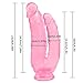 Pink 8.26 Inch Adult Toy for Women Realistic Silicone Double Dick with Strong Suction Cup for Hands-Free Thrusting Play 1t412