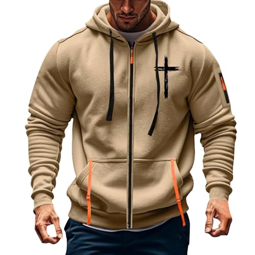Veste à capuche avec fermeture éclair croisée pour homme stylé sans effort