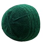 Wolle, Flöhe Dunkelgraue türkische Gebetsmütze aus weichem islamischem Samt für Herren mit Totenkopf-Mütze Topi Kufi männliche Muslimen, dunkelgrün, 58