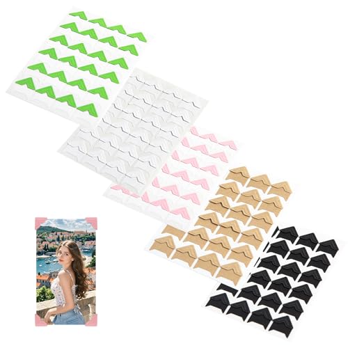 120 Pcs Photo Corners for Scrapbook – Self Adhesive Corner Stickers & Album Stickers for DIY Crafts, Perfect for Scrapbooking (Multicolor)