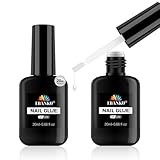 EBANKU 6 in 1 Superstarker Nagelkleber zum Aufkleben, 20 ml Lampenaushärtung erforderlich Fester Soak-Off-Kleber, einfache Anwendung Langlebig und haltbar UV-Lampe erforderlich 2 Stück