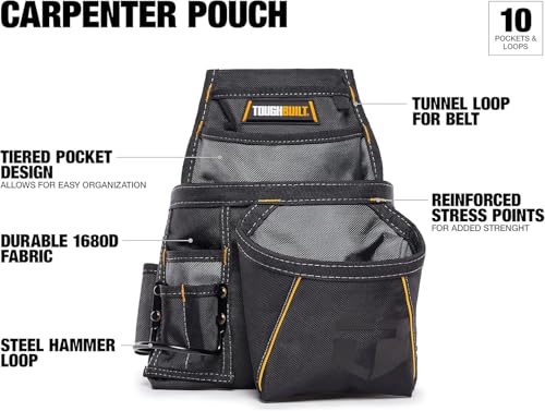 Sac de Menuisier ToughBuilt Rangement Outils pour Aménagement - 3