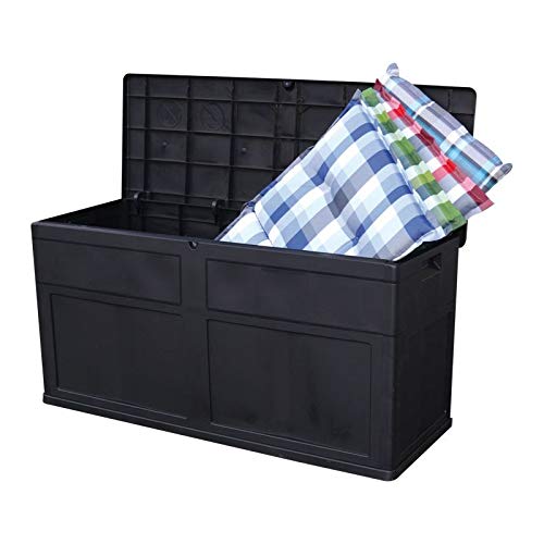 K&L-Topshop 320 Liter Auflagenbox Mehrzweckbox 119 x 46 x 60 cm Gartentruhe Kissenbox Anthrazit