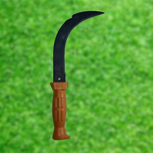 Image of A to Z Hub Grass Cutting Pruning Curved Saw Fiber Handle, Traditional Handsaw Light Weight for Grass Cutting,Lawn Cutting,Tree Cutting, Gardening and Agriculture Purpose