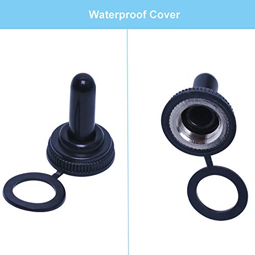 Podoy Momentary Switch Toggle Rocker Heavy Duty With Boot For 15A 125V Spdt 3 Position (On)-Off-(On) Spring Loaded Toggle Switch #TOP5