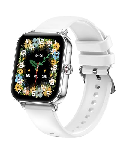 Smartwatch Damen Herren mit 1000mAh Akku, 20 Tage Akkulaufzeit, 1.85″ fitness tracker mit Telefonfunktion 24H Herzfrequenz/ SpO2/ Schlaf/ Schrittzähler, 130+ Sportmodi, IP68 Fitnessuhr für i