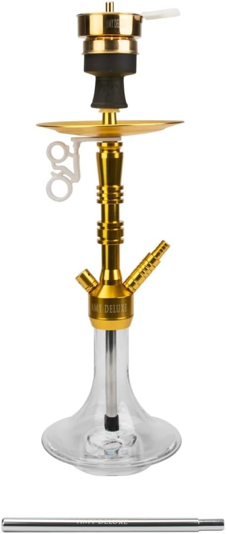 Amy Deluxe German Hookah Shisha Set, 069.02 Alu Lima S (black-transparent)