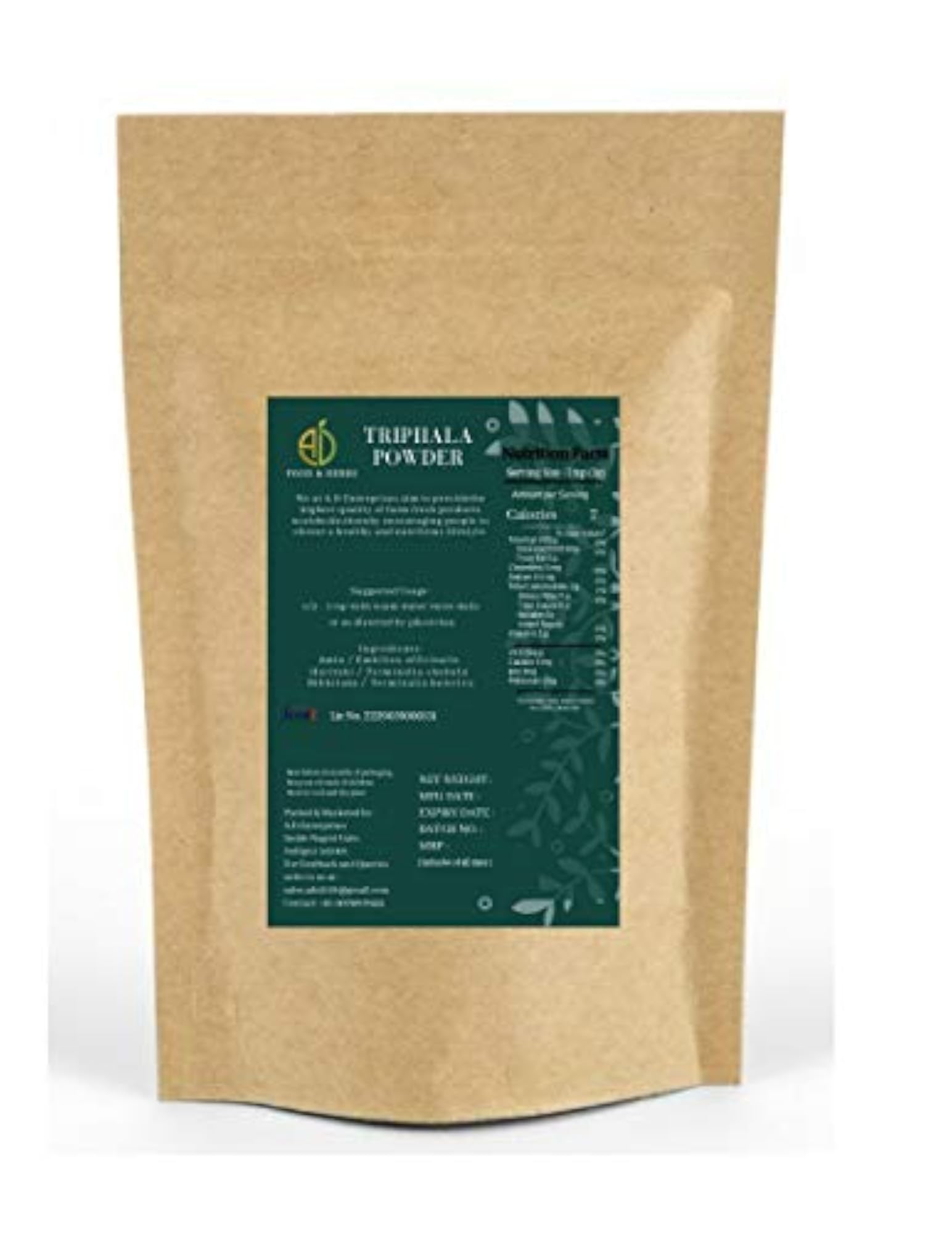 Organic Triphala Powder, Natural Digestive Cleanse