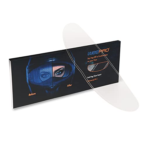 Universal Helmet Shield Anti-Fog Film, 3.7" x 10.7" (2 pcs) – WeePro