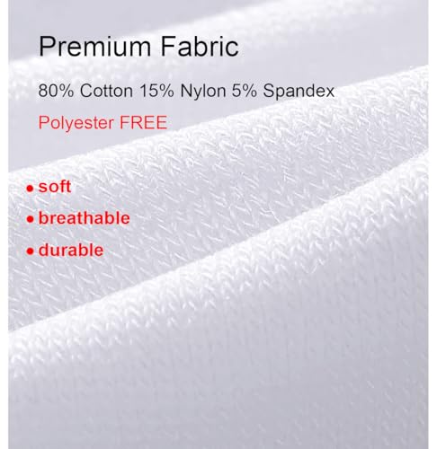 Women's Loose Calf Cotton Crew Socks Long Seamless Breathable All-Season Socks, White3