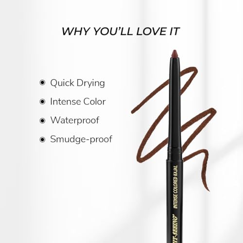 Image of LoveChild Masaba Colored Kajal, Coorg Coffee (Dark Brown)- Intense Color, Smooth Glide, Waterproof, Smudge-Proof Eye Pencil with Almond Oil, 0.3 g