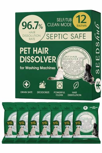 Seedshub Pet Hair Dissolver for Washing Machine, Dog & Cat Hair Remover for Laundry, Up to 96.7%...