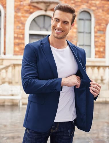 Image of COOFANDY Mens Sport Coat Casual Blazer One Button Business Suit Jacket