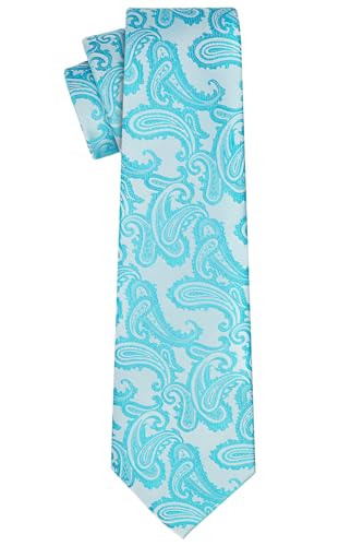 Image of KissTies Mens Paisley Tie And Pocket Square Necktie Sets