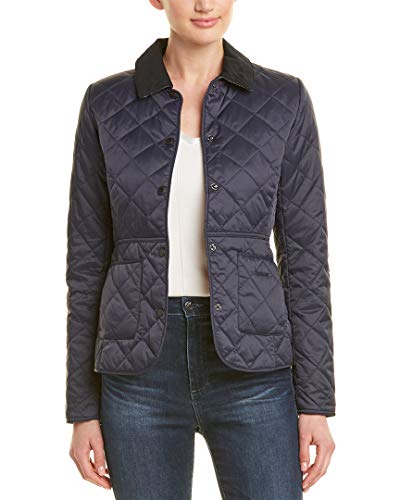 Image of Barbour Ladies Deveron Quilt Navy/Pale Pink 8