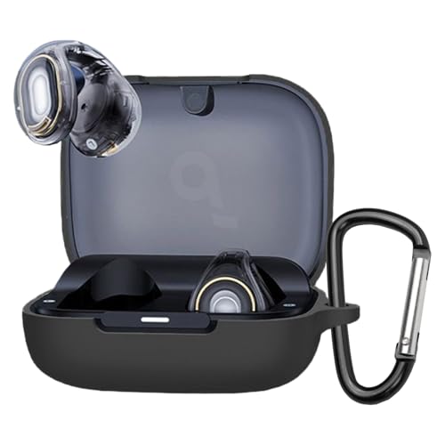 For Anker Soundcore C40i �P�[�X �V���R���� �S�ʕی� �����h�~ �L�Y�h�~ �ϏՌ� �����[�d�\ �y�ʏ��^ �J���r�i�t��(�u���b�N)