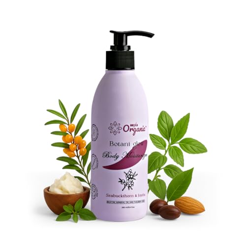 Image of Botani Glow Herbal Moisturizer - With Seabuckthorn, Amla, Tulsi, Green Tea, Aloe Vera, Jojoba & Almond Oil | Deep Hydration, Skin Regeneration, Glow & Nourishment | For All Skin Types | 250 ML