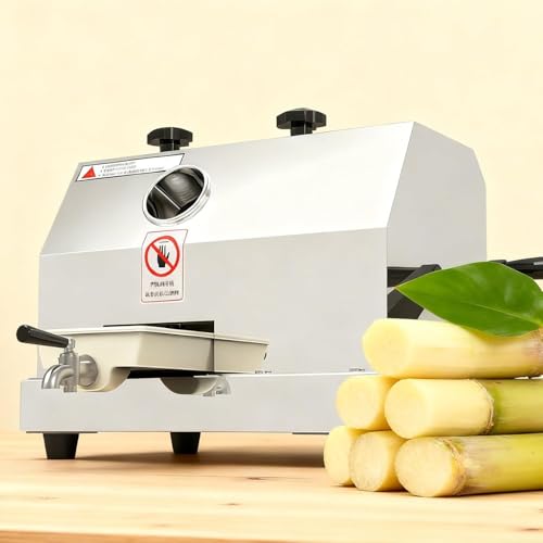 Image of Manual Sugar Cane Juicer Machine | 110lbs/Hour Output, 3 All-Steel Rollers, Large 2.4" Inlet For Whole | Commercial-Grade Sugarcane Juice Extractor, No Assembly Required