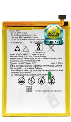 Image of Original ACBPN50M06 Battery for Micromax in 1 / in 1b / in Note 1 / E6746 / E7746 / E6523 / E7533 (1ICP5 /66 /90) Battery with 6 Month warrenty****(R11)