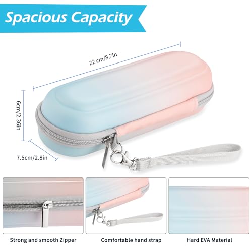 Image of 5pcs Toothbrush Head Covers Cap & Travel Case for Oral-B /Oral-B Pro /Phlips Sonicare /iO Series Electric Toothbrush, Portable Protective Case and Toothbrush Cover Set (Gradient)