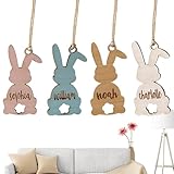 Genérico Decoración de Conejo en – Versátil Madera Ornamento Uni, Premium, Pascua para Familia Adultos, Hogar Oficina Interior Actividades Festivas | Multiusos Outdoor Indoor Utility Sturdy