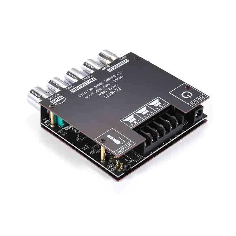 2PCS ZK-MT21 50W+50W+100W 2.1 Channel with Treble/Bass/Sub DC 9-24V