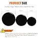 Upgraded W11605759 Gas Stove Burner Caps Set of 4Pcs, Fits Whirlpool, Maytag Stoves,Includes 2 Large 1 Medium and 1 Small Cap,Shiny Black Surface(Flat)